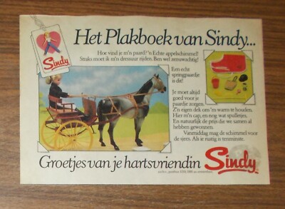 Seltene Werbung vintage Pedigree Toys SINDY Pferdekutsche NL 1983