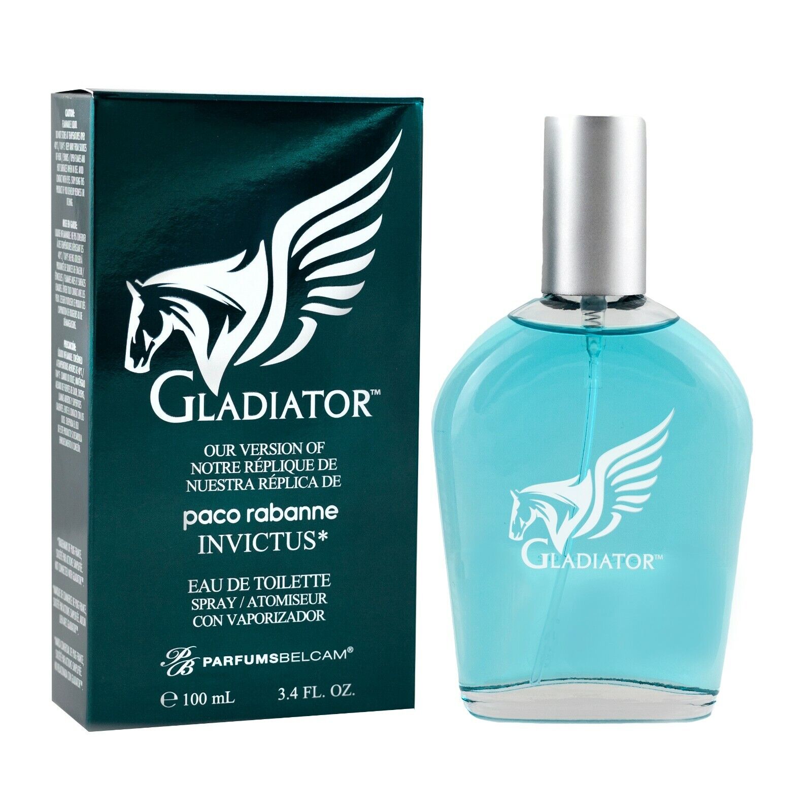 Parfums Belcam Gladiator EDT Men 3.4Oz/100ml Paco Rabanne Invictus  Inspiration