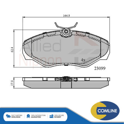 Fits Vauxhall Vivaro Renault Trafic Brake Pads Set Front Allied Nippon #1