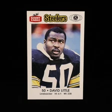 1985 David Little  Pittsburgh Steelers Giant Eagle Kiwanis Police #50