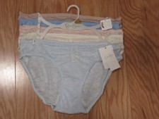 Jessica Simpson Womens Ultra Flirty Lace Bikini Underwear Panties LARGE 5 PAIRS