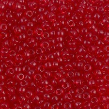 Miyuki Round Rocaille Seed Beads Size 8/0 Transparent Ruby Red 22 Gram 8-141