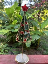 Stained Glass Christmas Tree With Votive Holder