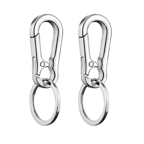 10 pz Portachiavi Metallo Carabiniere Clip Portachiavi Anello Chiavi Clip Catena Portaganci - Foto 10 di 11