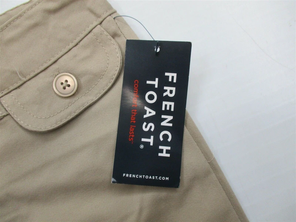 nova Calça FRENCH TOAST Juventude Tamanho 7 Escola Frente Plana Bronzeada Reta Cáqui - Imagem 3 de 4