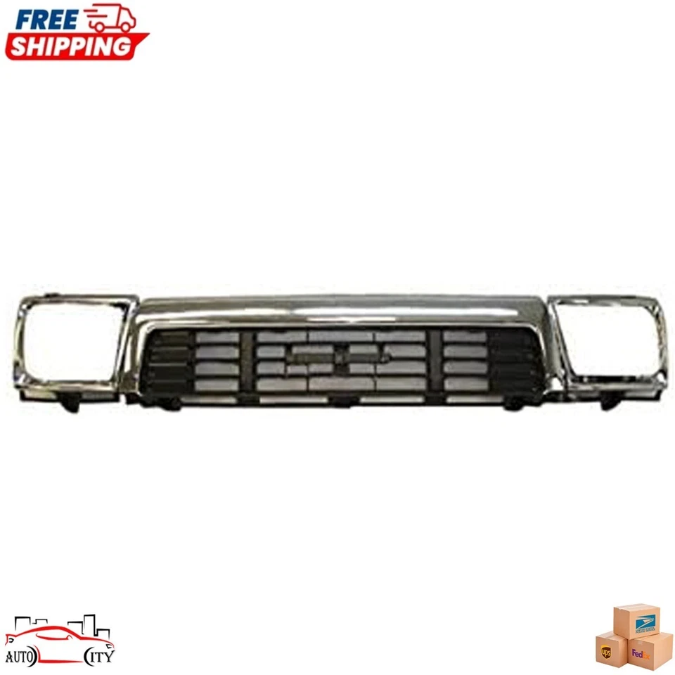 New Grille and Headlight Door Left Right Set 3Pc For 1989-1991 Toyota Pickup 4WD - Изображение 2 из 4