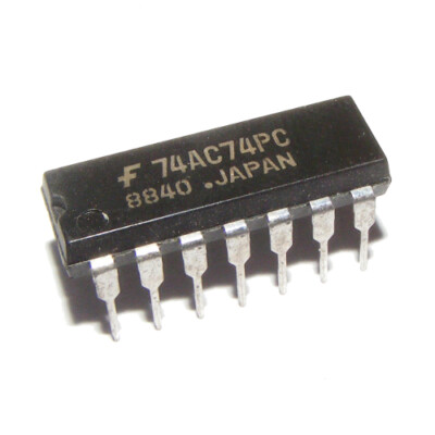 [5pcs] 74AC74PC Dual D-Type Positiv Edge-Triggered Flip-Flop DIP14 Fairchild