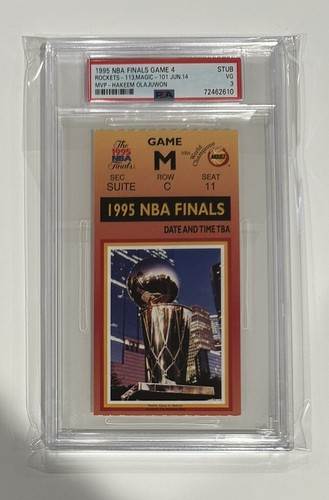 1995 NBA Finals Game 4 Ticket Houston Rockets Olajuwon MVP - 6/14/95 ...