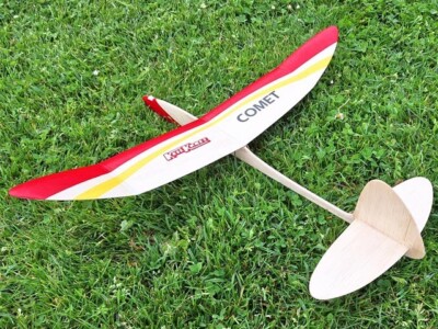 Comet F/F Glider 24'' Wingspan RC Model Airplane Printed Plans & Templates