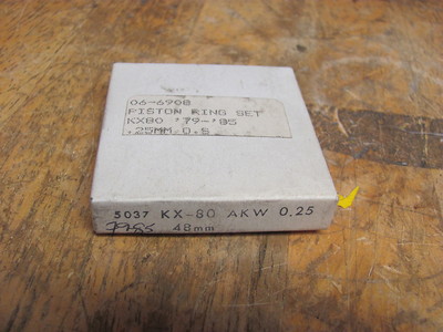 NOS Rocky Cycles Piston Ring Set STD 48mm – Fits Kawasaki KX80 1979-1985 (06-6907)