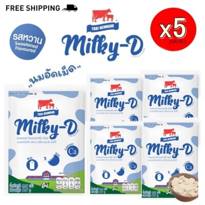 5x Milky-D Sweetened Flavored Milk Tablets Candy Original Tasty