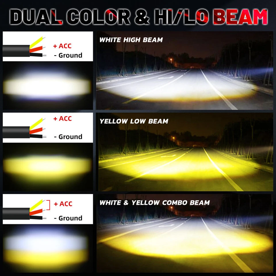 Luz de trabajo LED 4" Spot Pod para Polaris RZR 570 800 900 1000 4 S XP XP Turbo Tusk Foto 2 de 4