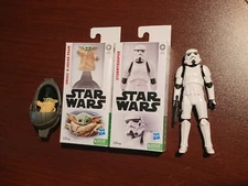 New Star Wars GROGU & HOVER PRAM and Storm Trooper Action Figures NIB