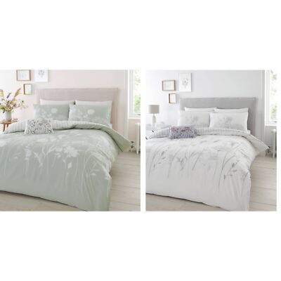 Parure De Lit Catherine Lansfield Meadowsweet - Design Floral, Polycoton, Taille King