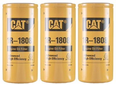 Genuine CAT 1R-1808 Engine Oil Filter | OEM Caterpillar 1R1808 (Pack of 3)