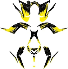 Fits Yamaha Raptor 700R Graphics Kit 2013 TO 2024 decal KIT stickers