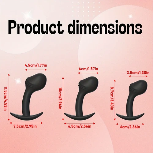 Wearable Anal Plug Silicone Male Prostate Massager Butt Probe Plug S/M/L Dildo - Picture 18 of 25