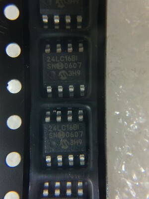 24LC16BT-I/SN MICROCHIP IC EEPROM 16K I2C 400KHZ 8SOIC ROHS 12 PIECES