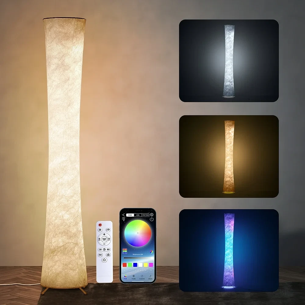 Rgb color changing led outlet floor lamp