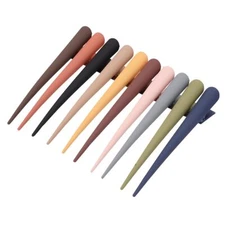 10 Pcs Colorful Plastic Long Alligator Hair Clips Non Slip Hair Clips Hair Ba...