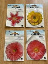 4 ~ PAPER HOUSE MAGNETS ~ Photographic ~ NATURE FLOWERS Design ~ NIP ~ ~ ~ 1426