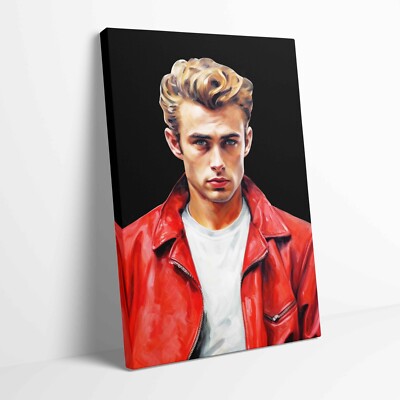 James Dean Portrait aufgespannte Leinwand oder ungerahmtes Poster Kunst weitere Größen