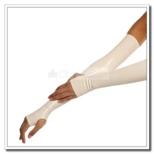 Latex Mitten Long fingerless Gloves Classic Mittens Unisex Customized 0.4mm G8