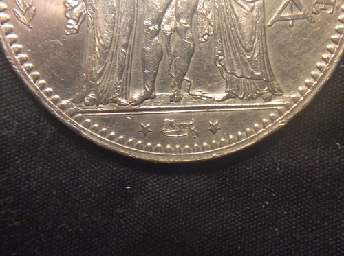 1873 A, FRANCE,5 FRANCS,ANTIQUE,25 grams SILVER,37mm,large coin - Picture 3 of 4
