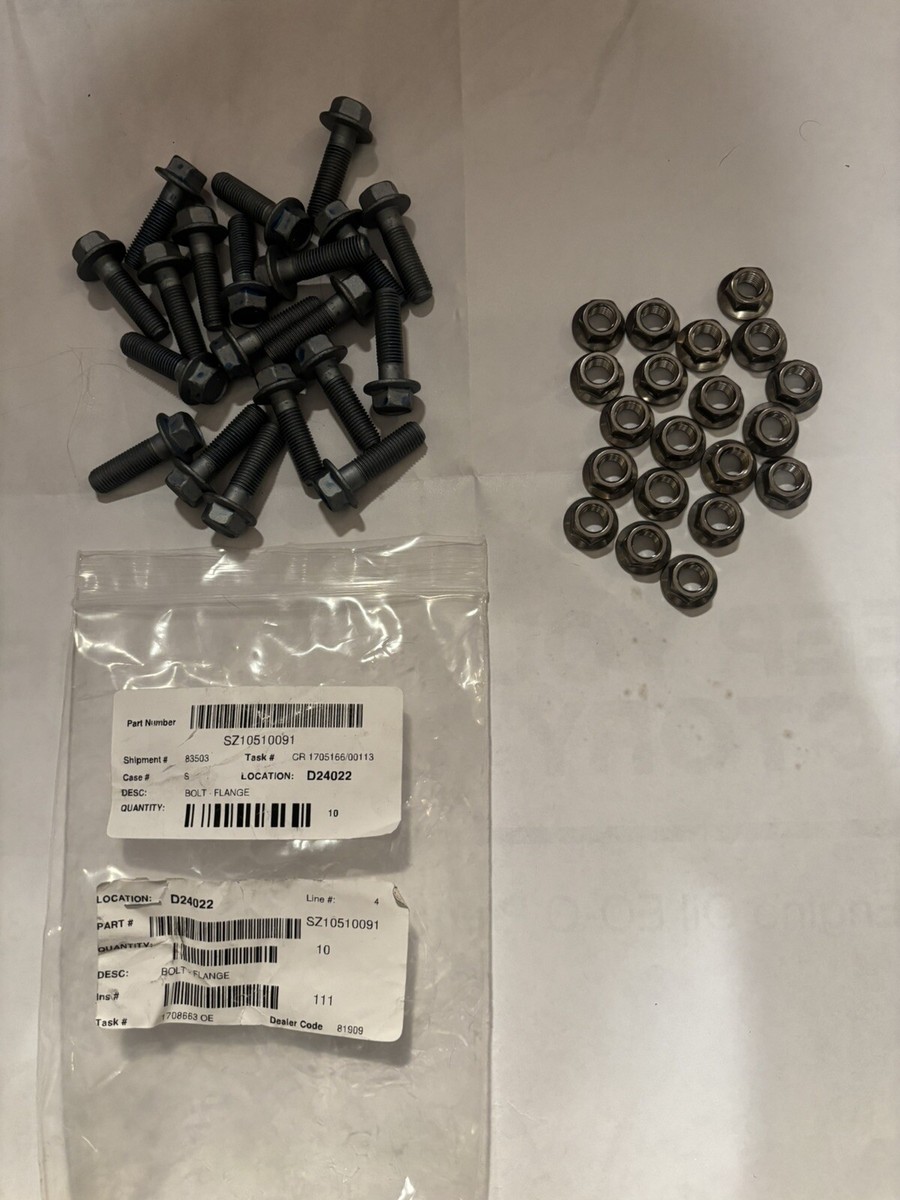 OEM HINO DPF EXHAUST FLANGE BOLTS & NUTS SET OF 20 P/N SZ105-10091