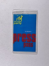 Musikfernsehen Party Presseausweis Laminat Orig Italien 13. Oktober Ca. 1990er