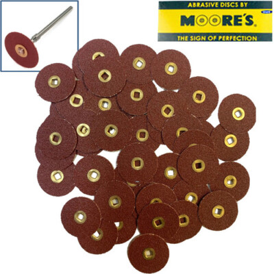 E C Moore's Adalox FINE Grit 7/8'' Sanding Disc Snap On Metal Center Pack of 50