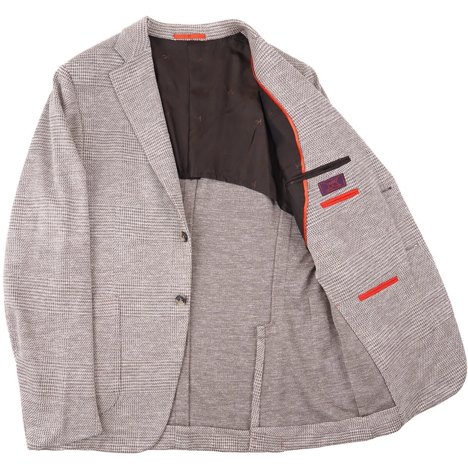 Abrigo deportivo Isaia 'Capri' tejido suave jersey lana-seda-lino 40R (UE 50) NUEVO CON ETIQUETAS Foto 2 de 4