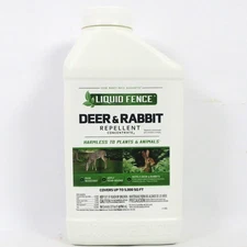Liquid Fence Deer & Rabbit Repellent Concentrate, 32 Ounce Jug, Cover 5000 Sq Ft