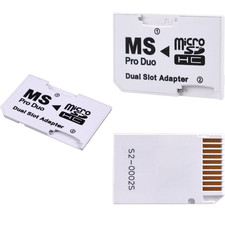 Dual Slot PSP Memory Card Adapter Micro SD/SDHC to Memory Stick Pro Duo Adapter