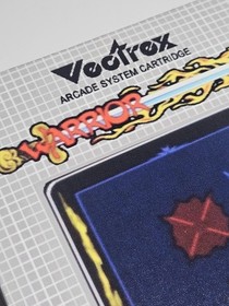 Warrior Vectrex Game with Custom Box and Overlay (Black Cart)