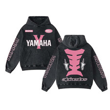 Retro Bellhelmet Alp Yamaha Pro Pink Racing Washed Hoodie MotorGP