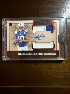 Adonai Mitchell 2024 Panini One - Rookie Patch Auto (Sealed) 22/75 #37 Colts