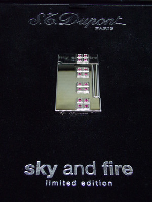 S.T. DUPONT SKY AND FIRE Gasfeuerzeug Ligne D Rubis Limited /1000 Feuerzeug Gas