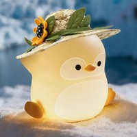 Gemmac Silikon Nachtlicht Lampe Pinguin, Silikon 7 Farben Nachtlampe Dimmbar