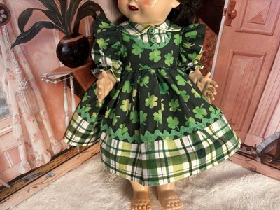 Green Shamrock Dress 2 pc Set Doll clothes fits 16  Saucy Walker Pedigree