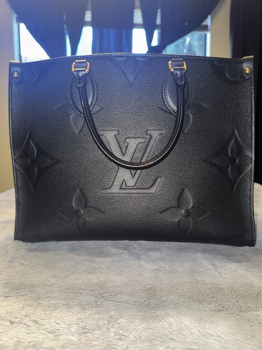 Louis Vuitton OnTheGo Tote MM Black Leather for sale online
