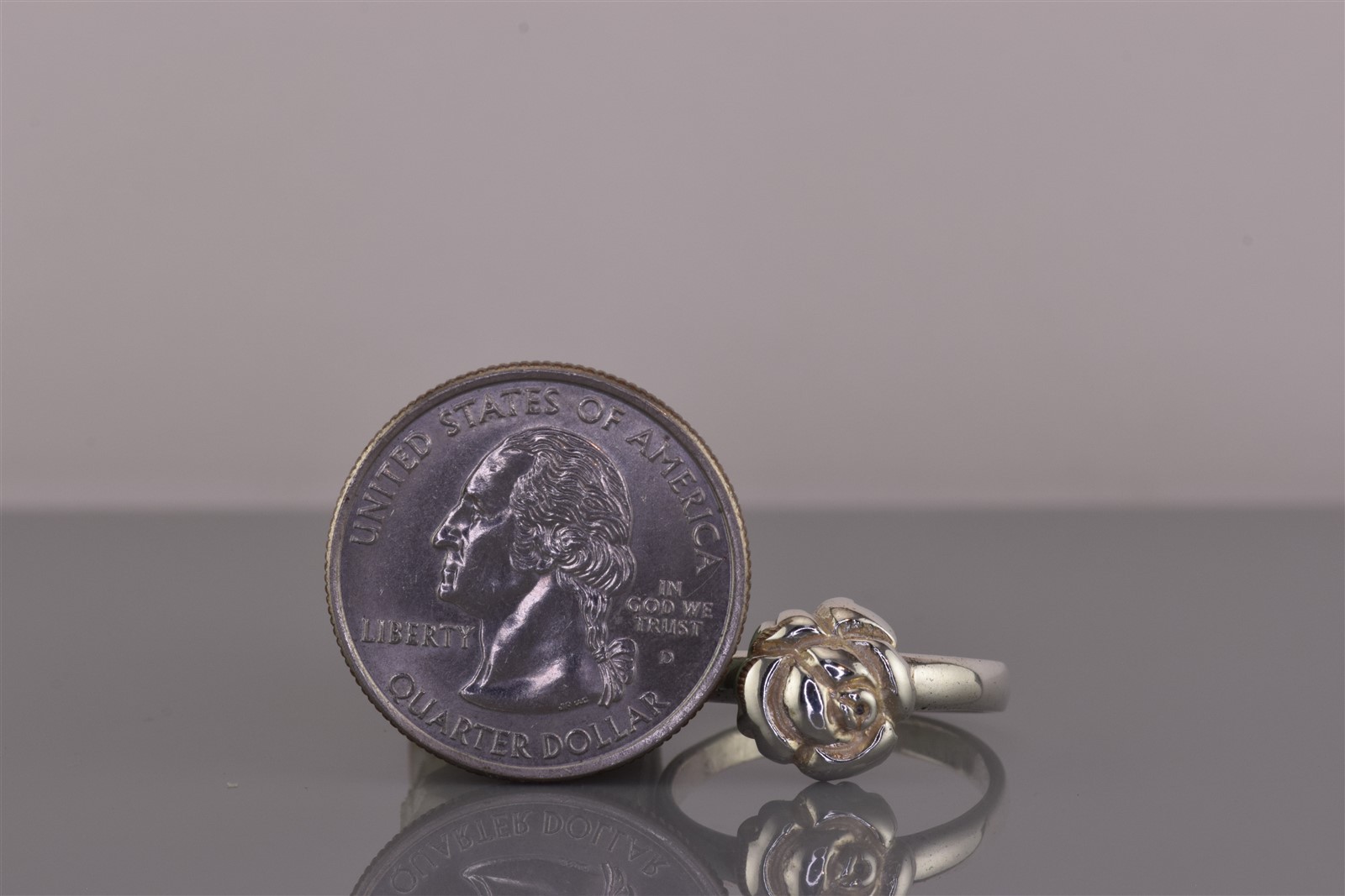 Sterling Silver 10mm Dimensional Puffy Carved Ros… - image 8