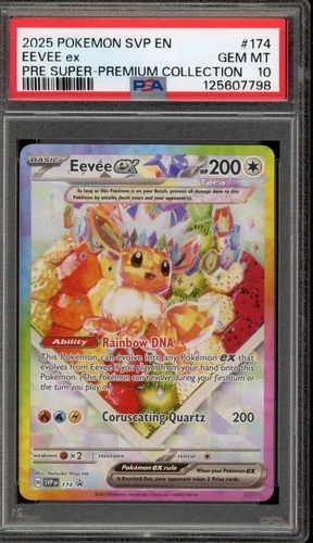 Pokemon Eevee ex Prismatic Evolution Super-Premium Coll. Promo SVP EN 174 PSA 10