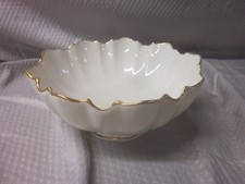 Vintage Symphony China by Lenox 6" Footed Bowl Rib Pattern Scalloped Rim