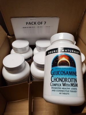 Source Naturals Glucosamine Chondroitin Complex With Msm 60 Tabs exp 03/27