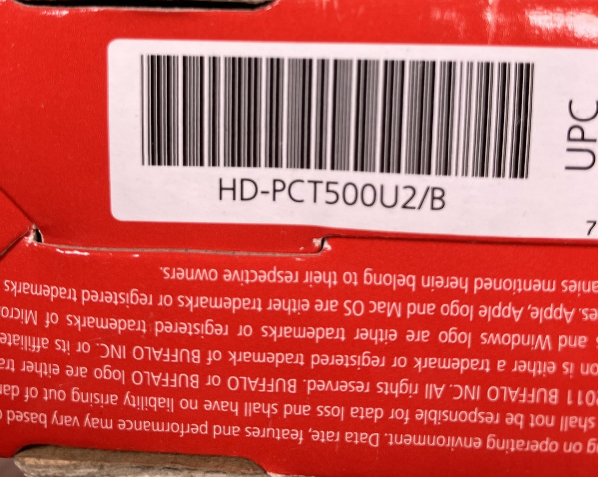 Buffalo MiniStation Stealth 500GB Portable USB 2.0 Hard Drive HD-PCT500U2/B