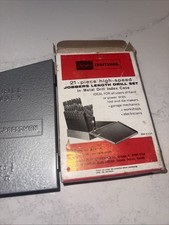 Sears Craftsman 15-Piece High-Speed Drill Bit Set 1/16–1/2 in Metal Case