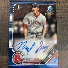 2019 Bowman Draft Chrome Pick Blue Refractor 126/150 Noah Song #CDA-NS Auto 