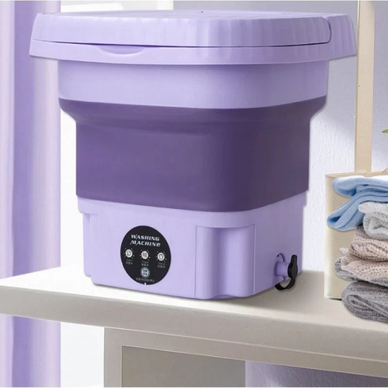 Portable Washing Machine Mini Washer Foldable Washer and Spin Dryer Small Travel - Image 2 of 4
