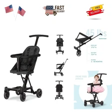 Lightweight and Compact Coast Rider Stroller with One Hand Easy Fold, Adjusta...